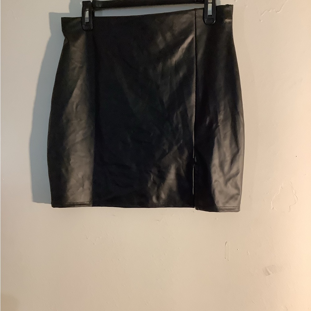 Above the knee black skirt